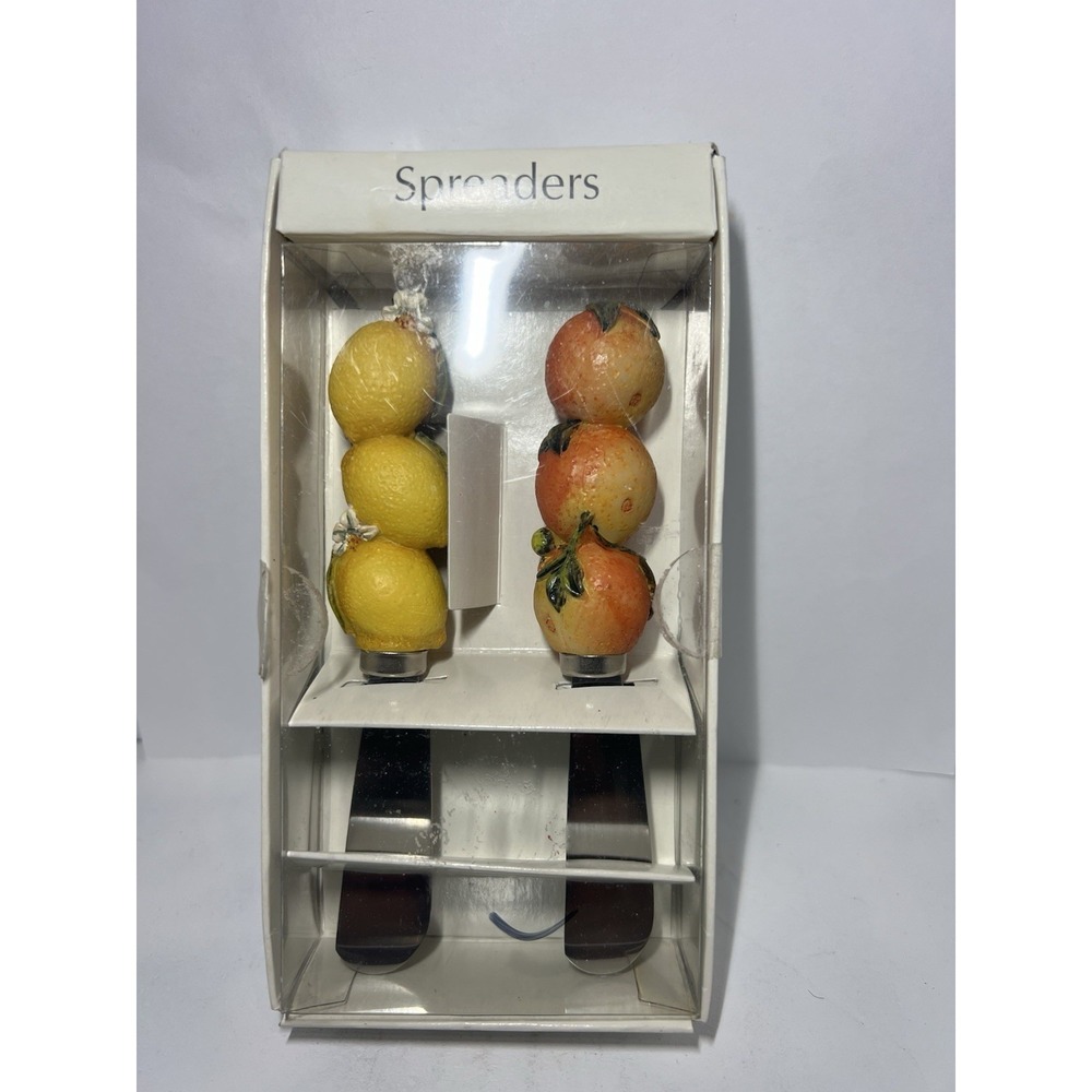 Set 2 spreaders Ideal Home Range Germany Citrus Fruit Spreaders Orange and Lemon